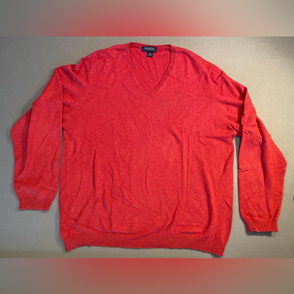 Brooks Brothers Men’s Cashmere Sweater, Crew‎ Neck, Size  XXL